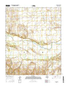 Plaska Texas Current topographic map, 1:24000 scale, 7.5 X 7.5 Minute, Year 2016
