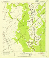 Pledger Texas Historical topographic map, 1:24000 scale, 7.5 X 7.5 Minute, Year 1952