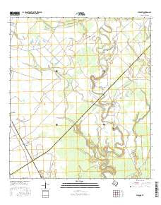 Pledger Texas Current topographic map, 1:24000 scale, 7.5 X 7.5 Minute, Year 2016