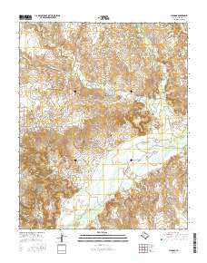 Plemons Texas Current topographic map, 1:24000 scale, 7.5 X 7.5 Minute, Year 2016