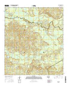 Pluck Texas Current topographic map, 1:24000 scale, 7.5 X 7.5 Minute, Year 2016