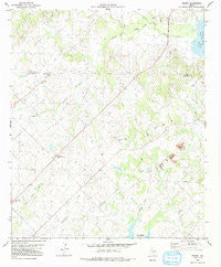 Poetry Texas Historical topographic map, 1:24000 scale, 7.5 X 7.5 Minute, Year 1980