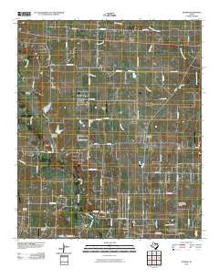 Ponder Texas Historical topographic map, 1:24000 scale, 7.5 X 7.5 Minute, Year 2010