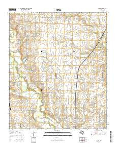 Ponder Texas Current topographic map, 1:24000 scale, 7.5 X 7.5 Minute, Year 2016
