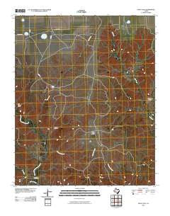 Pony Flats Texas Historical topographic map, 1:24000 scale, 7.5 X 7.5 Minute, Year 2010