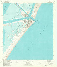 Port Aransas Texas Historical topographic map, 1:24000 scale, 7.5 X 7.5 Minute, Year 1968