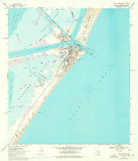 Port Aransas Texas Historical topographic map, 1:24000 scale, 7.5 X 7.5 Minute, Year 1968