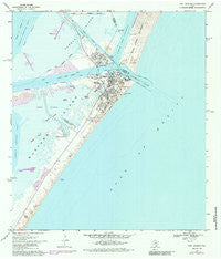 Port Aransas Texas Historical topographic map, 1:24000 scale, 7.5 X 7.5 Minute, Year 1975