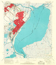 Port Arthur Texas Historical topographic map, 1:62500 scale, 15 X 15 Minute, Year 1957