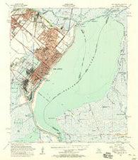 Port Arthur Texas Historical topographic map, 1:62500 scale, 15 X 15 Minute, Year 1957
