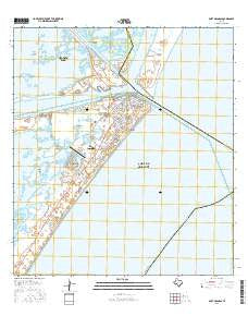 Port Aransas Texas Current topographic map, 1:24000 scale, 7.5 X 7.5 Minute, Year 2016