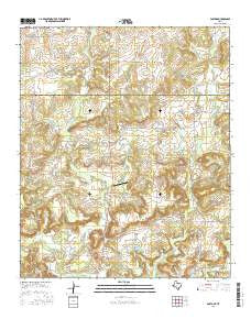 Postoak Texas Current topographic map, 1:24000 scale, 7.5 X 7.5 Minute, Year 2016