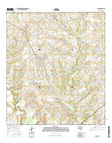 Poth Texas Current topographic map, 1:24000 scale, 7.5 X 7.5 Minute, Year 2016