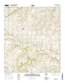 Pottsville Texas Current topographic map, 1:24000 scale, 7.5 X 7.5 Minute, Year 2016