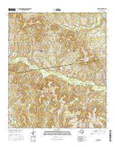 Poynor Texas Current topographic map, 1:24000 scale, 7.5 X 7.5 Minute, Year 2016