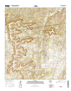 Priddy Texas Current topographic map, 1:24000 scale, 7.5 X 7.5 Minute, Year 2016