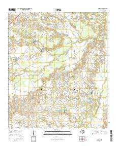 Purdon Texas Current topographic map, 1:24000 scale, 7.5 X 7.5 Minute, Year 2016