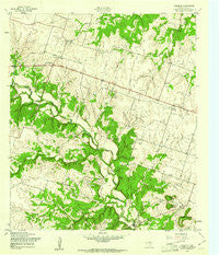 Purmela Texas Historical topographic map, 1:24000 scale, 7.5 X 7.5 Minute, Year 1957