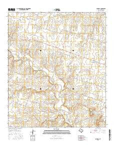 Purmela Texas Current topographic map, 1:24000 scale, 7.5 X 7.5 Minute, Year 2016