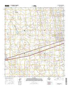 Pyote East Texas Current topographic map, 1:24000 scale, 7.5 X 7.5 Minute, Year 2016
