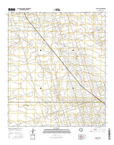 Pyote NE Texas Current topographic map, 1:24000 scale, 7.5 X 7.5 Minute, Year 2016