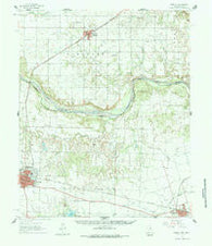 Quanah Texas Historical topographic map, 1:62500 scale, 15 X 15 Minute, Year 1960