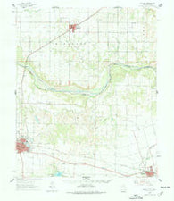 Quanah Texas Historical topographic map, 1:62500 scale, 15 X 15 Minute, Year 1960
