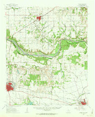Quanah Texas Historical topographic map, 1:62500 scale, 15 X 15 Minute, Year 1960