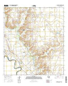 Quemado East Texas Current topographic map, 1:24000 scale, 7.5 X 7.5 Minute, Year 2016