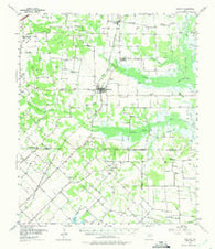 Quinlan Texas Historical topographic map, 1:62500 scale, 15 X 15 Minute, Year 1956