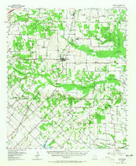 Quinlan Texas Historical topographic map, 1:62500 scale, 15 X 15 Minute, Year 1956