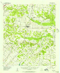 Quinlan Texas Historical topographic map, 1:62500 scale, 15 X 15 Minute, Year 1956