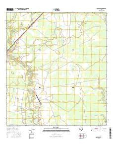 Quintana Texas Current topographic map, 1:24000 scale, 7.5 X 7.5 Minute, Year 2016