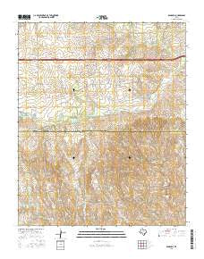Ramsdell Texas Current topographic map, 1:24000 scale, 7.5 X 7.5 Minute, Year 2016