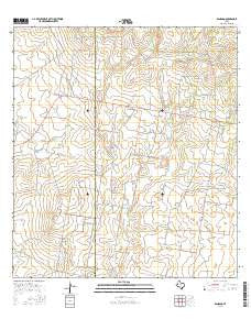 Randado Texas Current topographic map, 1:24000 scale, 7.5 X 7.5 Minute, Year 2016