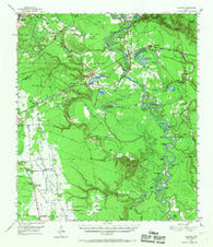 Rayburn Texas Historical topographic map, 1:62500 scale, 15 X 15 Minute, Year 1955