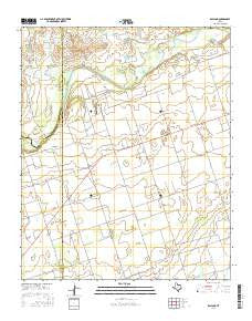 Rayland Texas Current topographic map, 1:24000 scale, 7.5 X 7.5 Minute, Year 2016