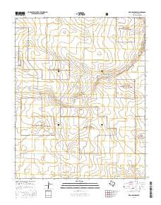 Red Cow Draw Texas Current topographic map, 1:24000 scale, 7.5 X 7.5 Minute, Year 2016
