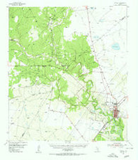 Refugio Texas Historical topographic map, 1:62500 scale, 15 X 15 Minute, Year 1954