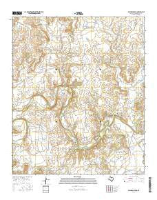 Reynolds Bend Texas Current topographic map, 1:24000 scale, 7.5 X 7.5 Minute, Year 2016
