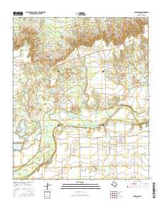 Rhineland Texas Current topographic map, 1:24000 scale, 7.5 X 7.5 Minute, Year 2016