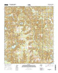 Rhonesboro Texas Current topographic map, 1:24000 scale, 7.5 X 7.5 Minute, Year 2016