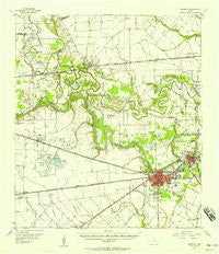 Richmond Texas Historical topographic map, 1:62500 scale, 15 X 15 Minute, Year 1955