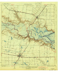 Robstown Texas Historical topographic map, 1:62500 scale, 15 X 15 Minute, Year 1925