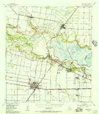 Robstown Texas Historical topographic map, 1:62500 scale, 15 X 15 Minute, Year 1954