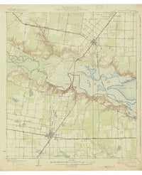 Robstown Texas Historical topographic map, 1:62500 scale, 15 X 15 Minute, Year 1925