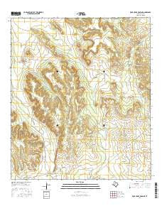 Rock House Draw NE Texas Current topographic map, 1:24000 scale, 7.5 X 7.5 Minute, Year 2016