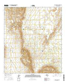 Rock House Gap Texas Current topographic map, 1:24000 scale, 7.5 X 7.5 Minute, Year 2016
