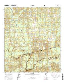 Rockland Texas Current topographic map, 1:24000 scale, 7.5 X 7.5 Minute, Year 2016