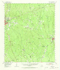 Roganville Texas Historical topographic map, 1:62500 scale, 15 X 15 Minute, Year 1955